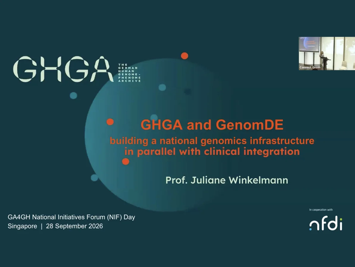 Connecting Genomics Across Borders: GHGA at the GA4GH National Initiatives Forum 