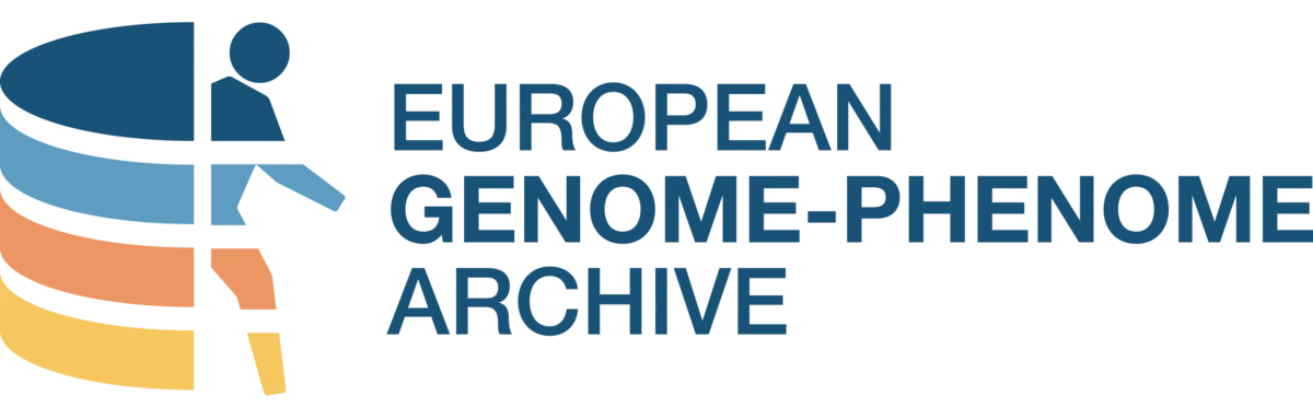Logo for the European Genome-Phenome Archive: multi-coloured icon of a server and person.