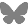 Grey Bluesky logo featuring a stylized butterfly. Link to the GHGA Bluesky account.