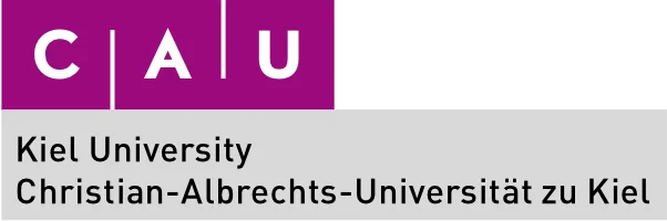 Logo for the Kiel University (Christian-Albrechts-Universität zu Kiel): CAU in capital letters on purple background.
