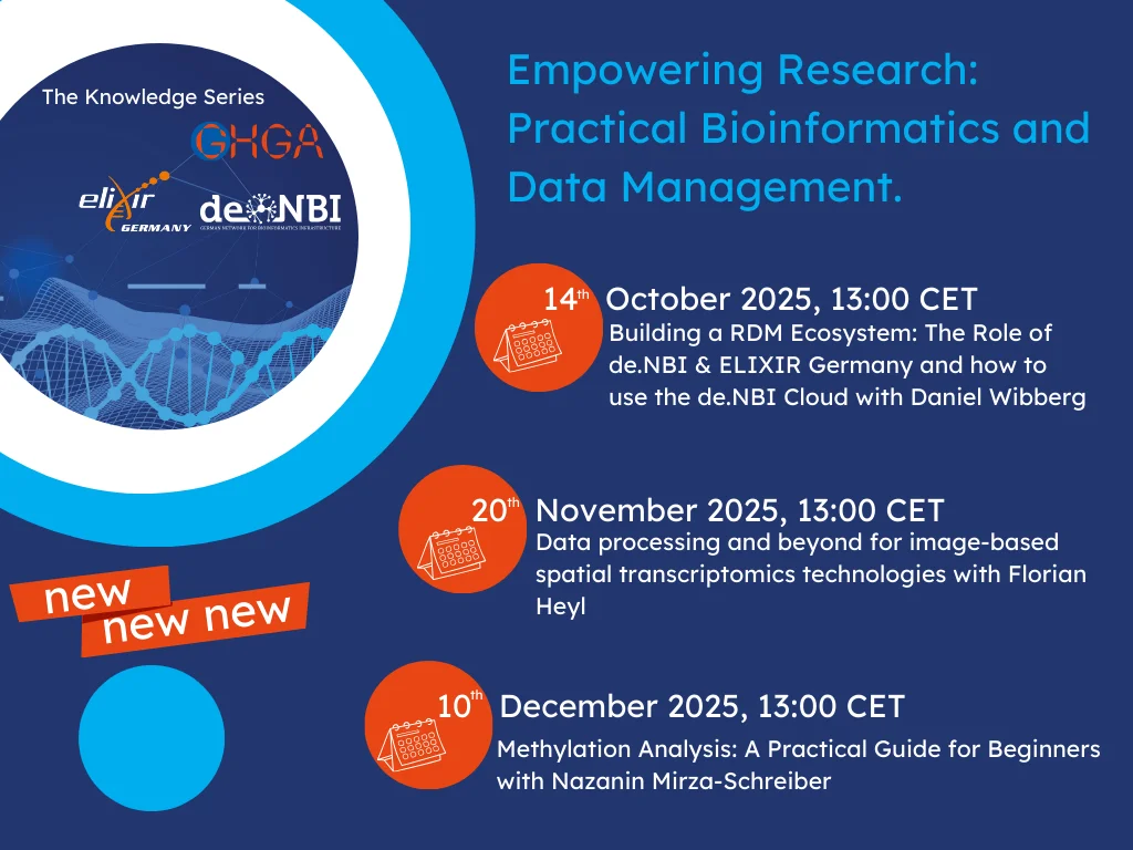 New webinar series on bioinformatics and data management