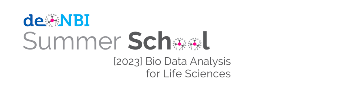 de.NBI Summer School 2023 - Bio Data Analysis for Life Sciences
