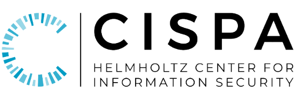 Logo for the Helmholtz Center for Information Security (CISPA): letters in black next to a 3/4 circle made of bars in different shades in blue.