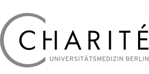 Charité logo featuring the institution's name in black with a stylized 'C' in a circular design. Link to the Charité website.